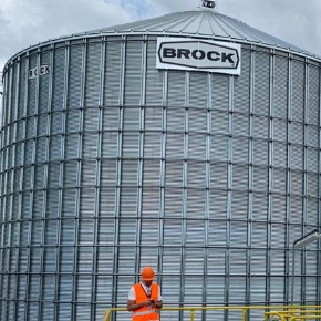 The highest available BROCK steel silo in Europe
